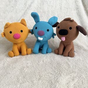 Sago Mini Plush Lot Of 3 Jinja Cat Jack Bunny Harvey Dog 7” Lot Of 3 Toy